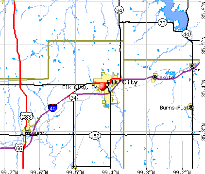 Elk City, OK map