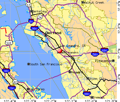 San Leandro, CA map