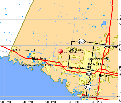 La Homa, TX map