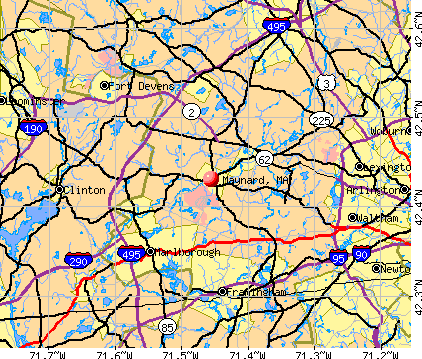 Maynard, MA map