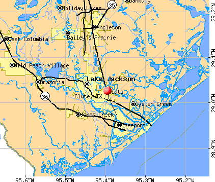 Clute, TX map