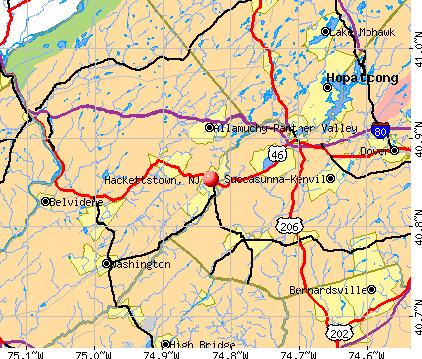 Hackettstown, NJ map