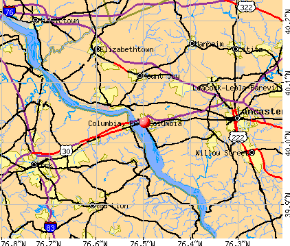 Columbia, PA map