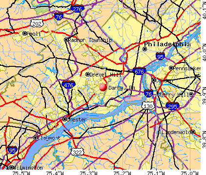Darby, PA map