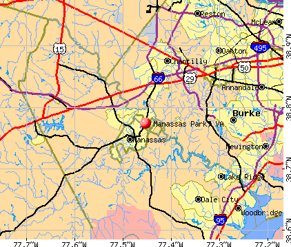 Manassas Park, VA map