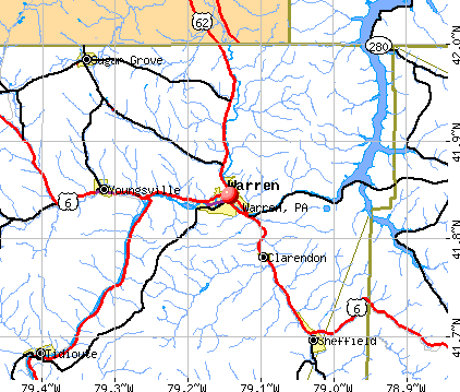 Warren, PA map