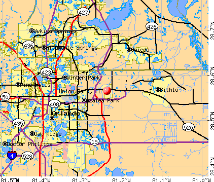 Union Park, FL map