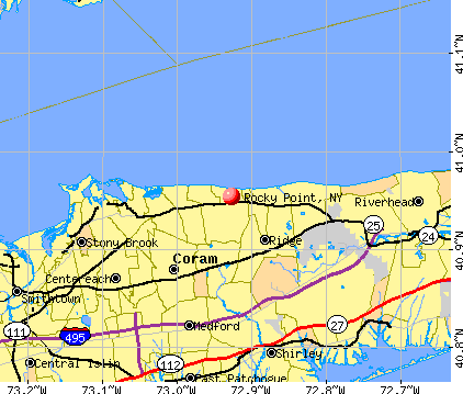 Rocky Point, NY map