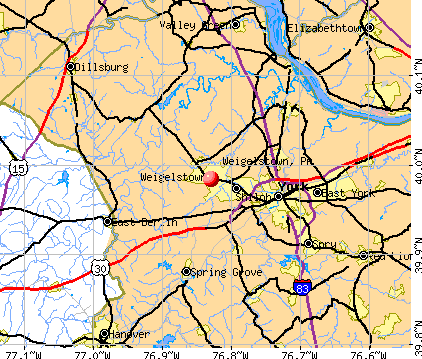 Weigelstown, PA map