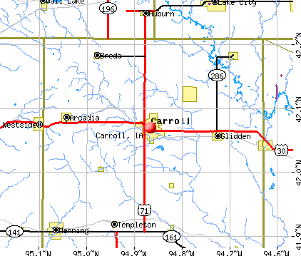 Carroll, IA map
