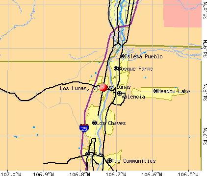 Los Lunas, NM map