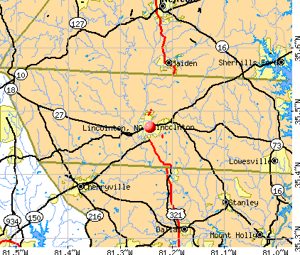 Lincolnton, NC map