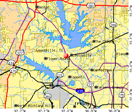 Lewisville, TX map