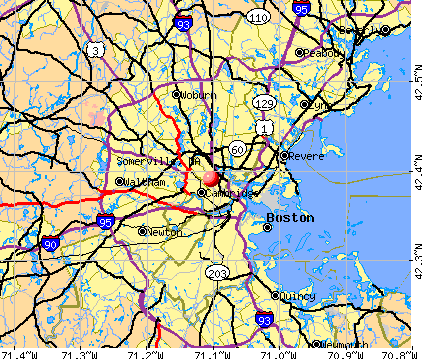 Somerville, MA map