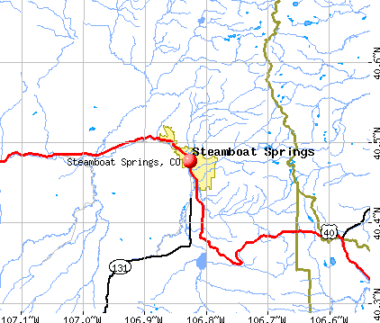 Steamboat Springs, CO map