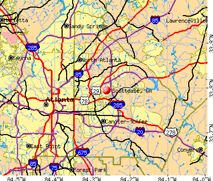 Scottdale, GA map
