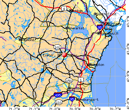 Exeter, NH map