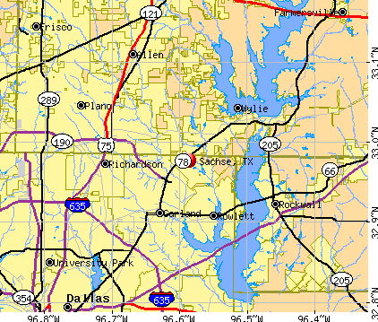 Sachse, TX map