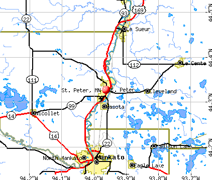 St. Peter, MN map