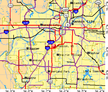 Mission, KS map