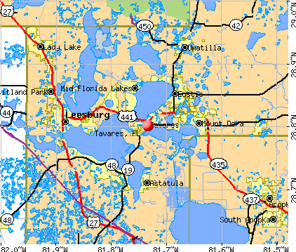 Tavares, FL map