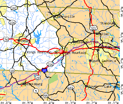 Kings Mountain, NC map