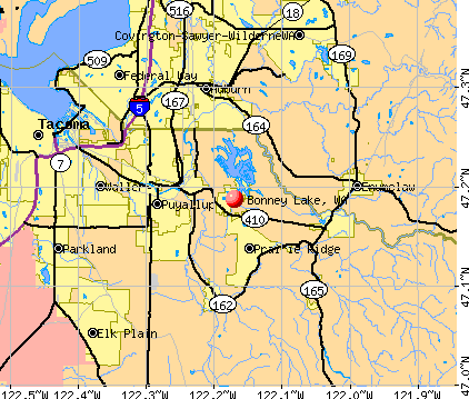 Bonney Lake, WA map
