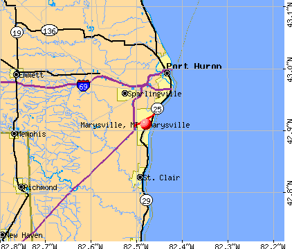 Marysville, MI map
