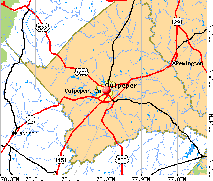 Culpeper, VA map