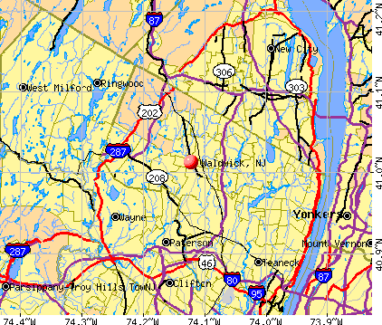 Waldwick, NJ map