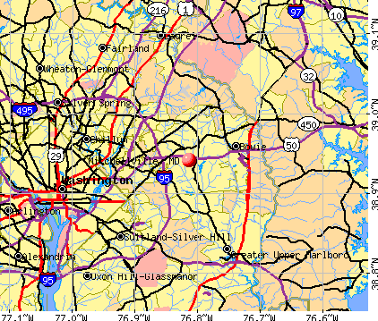 Mitchellville, MD map