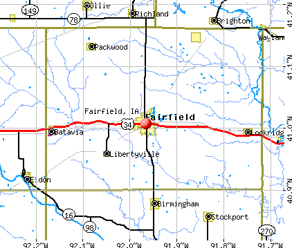 Fairfield, IA map