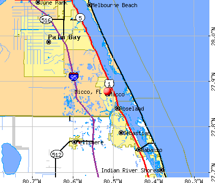 Micco, FL map