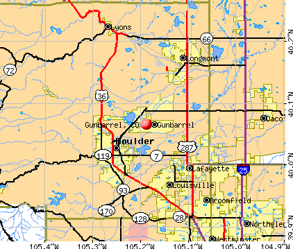 Gunbarrel, CO map
