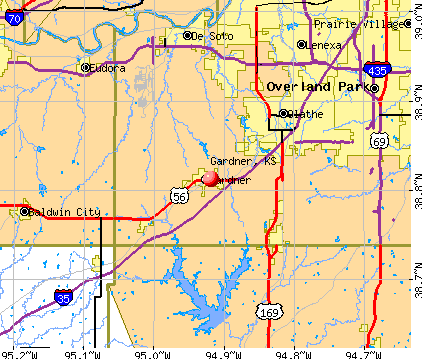 Gardner, KS map