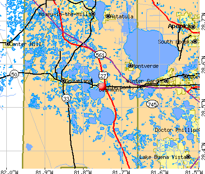 Clermont, FL map