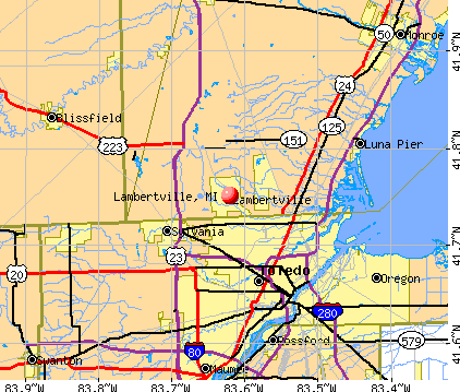 Lambertville, MI map