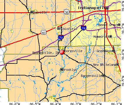 Mooresville, IN map