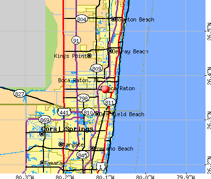 Boca Raton, FL map