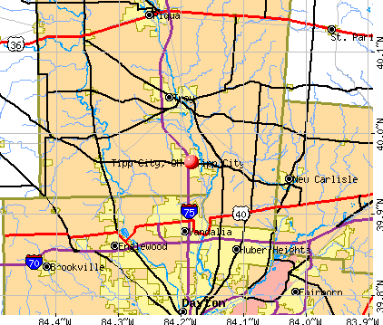 Tipp City, OH map
