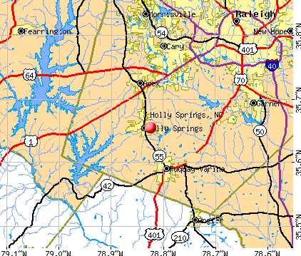 Holly Springs, NC map