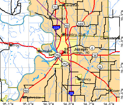 St. Joseph, MO map