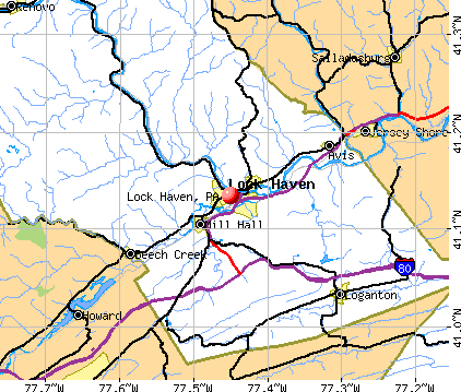 Lock Haven, PA map