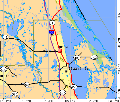 Mims, FL map