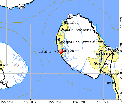 Lahaina, HI map