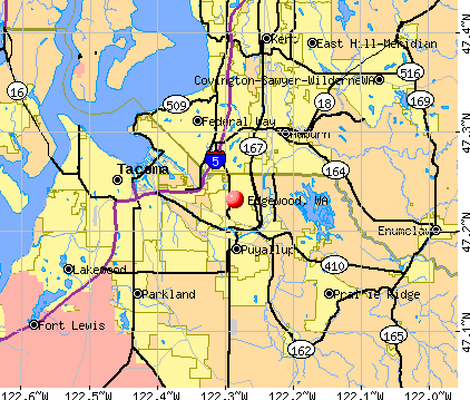 Edgewood, WA map