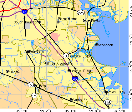 Webster, TX map