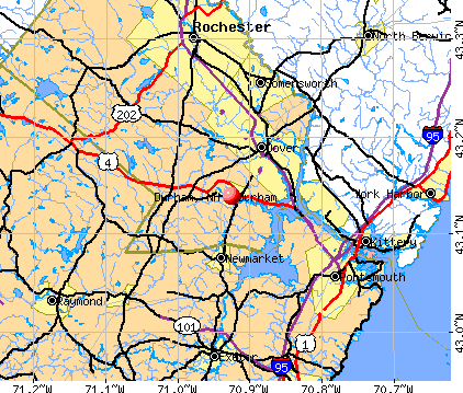 Durham, NH map
