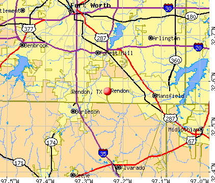 Rendon, TX map