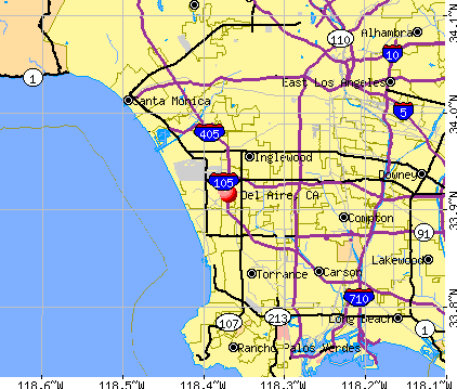 Del Aire, CA map